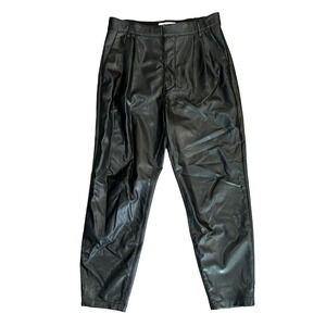 Abercrombie & Fitch Pants Size Large Women's Black‎ 90s Pleated Faux Leather (7)